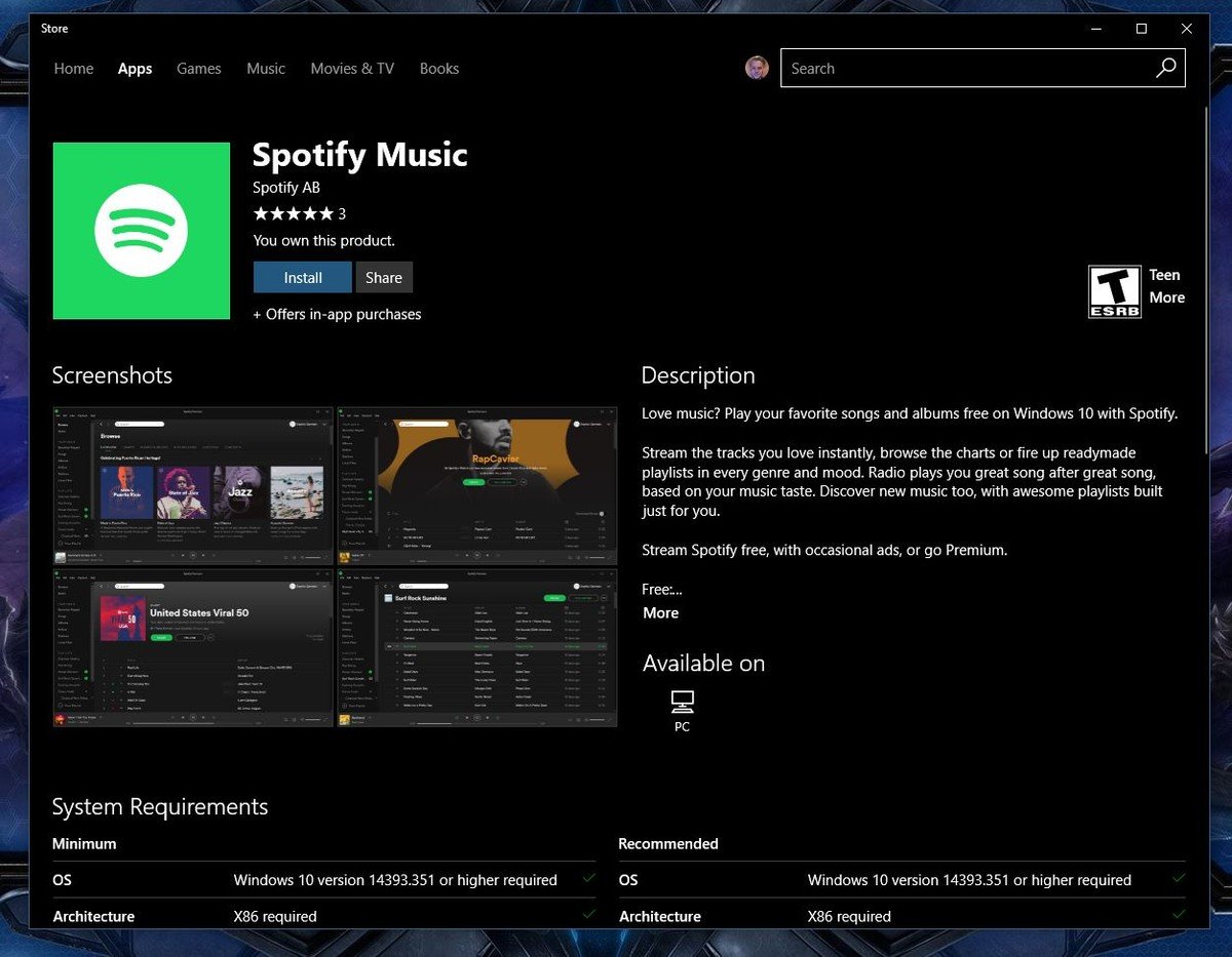 Spotify App Windows Computer